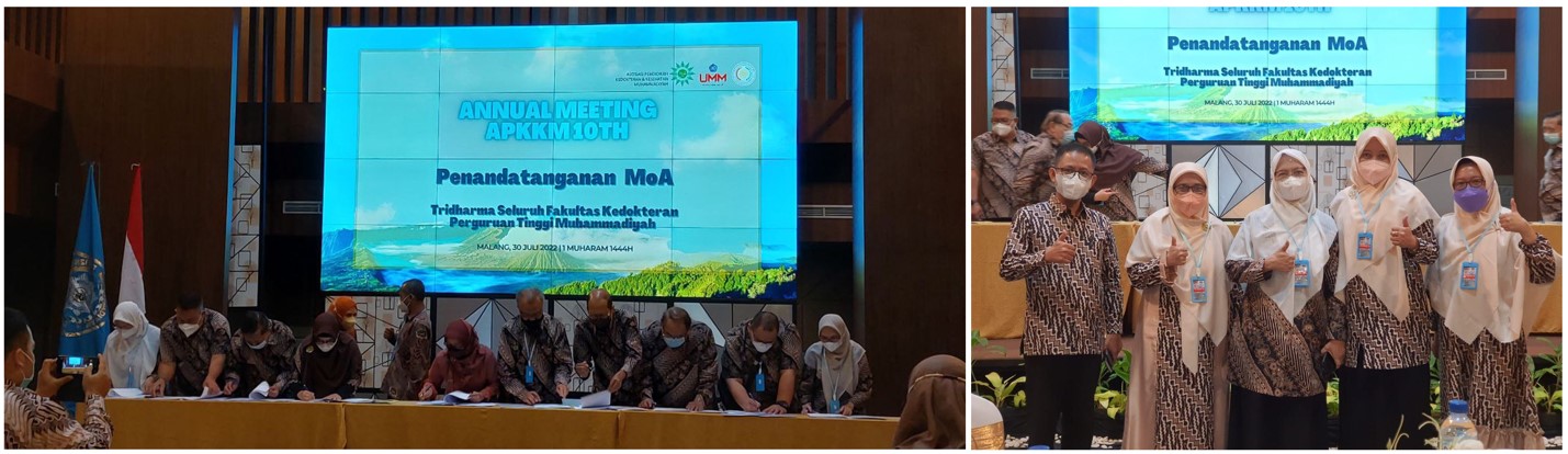 UNISMUH Faculty of Medicine Dean Signs MoA with 11 Faculty of Medicine across Indonesia at the 10th APKKM ANNUAL MEETING 2022 in MALANG