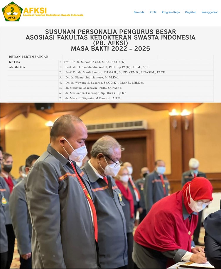 FKIK UNISMUH DEAN ELECTED CHAIRMAN OF THE BOARD OF CONSIDERATION OF THE INDONESIAN PRIVATE MEDICAL FACULTY ASSOCIATION 2022-2025