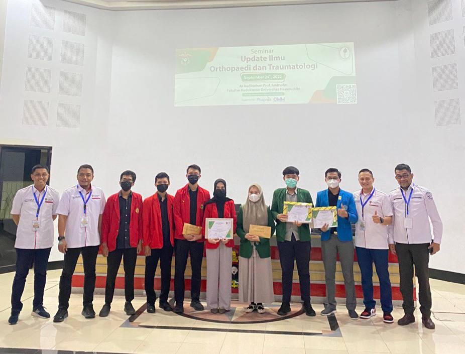 CONGRATULATIONS ! PRESIDENT OF THE EXECUTIVE BOARD OF MEDICAL STUDENT UNISMUH (BEM FK UNISMUH) AS THE 3rd WINNER OF PRESENTATION COMPETITION IN DEPARTMENT OF ORTHOPEDY AND TRAUMATOLOGY FK UNHAS