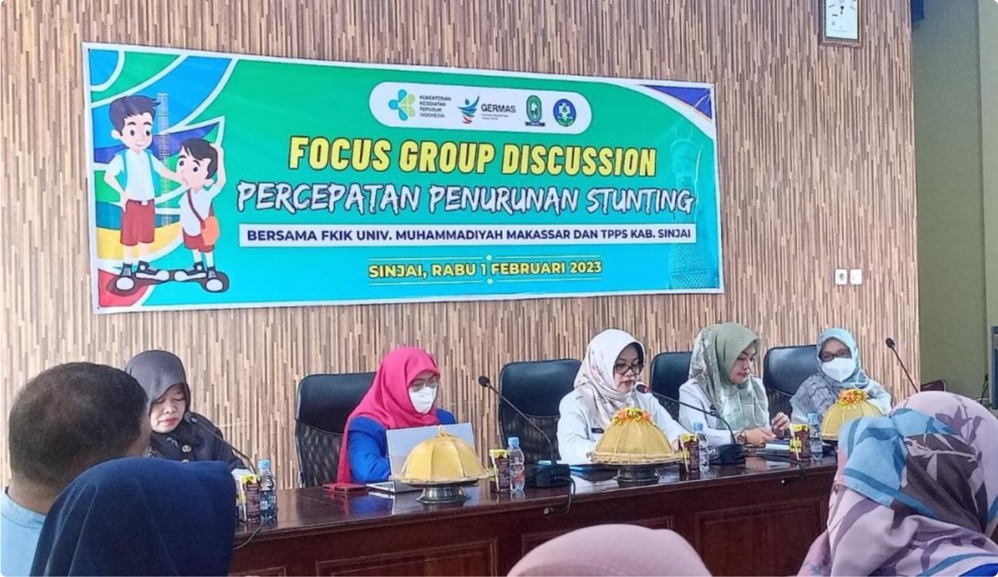 Holds Focus Group Discussion on Stunting Reduction, Sinjai Regency Government Collaborates with FKIK Unismuh Makassar