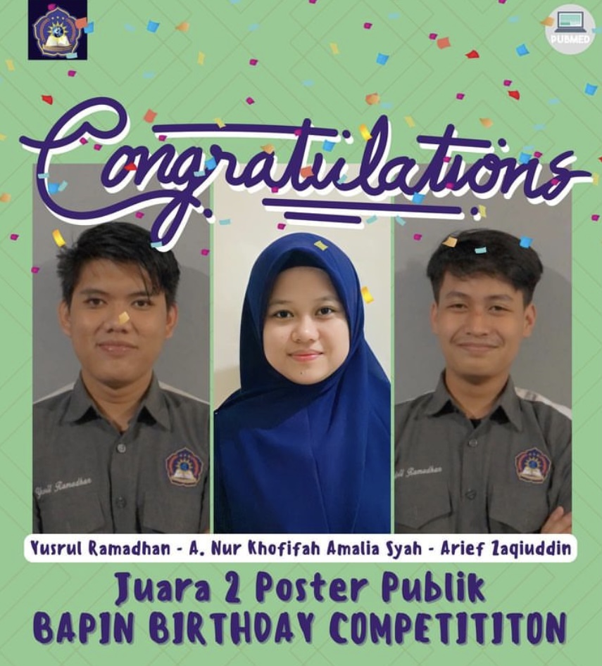 MARC-FK Unismuh Delegation Won 2nd Place in Public Poster at “BAPIN Birthday Competition”