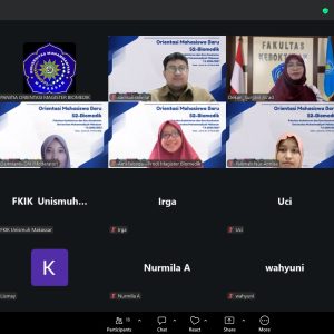 Officially Launched, First Cohort of Biomedical Master’s Students at FMHS Unismuh Participate in Online Orientation
