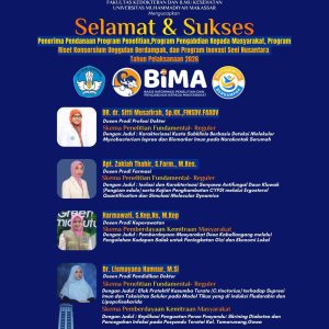 FMHS Lecturers of Universitas Muhammadiyah Makassar Secure National Funding 2026, Strengthening Research and Community Engagement