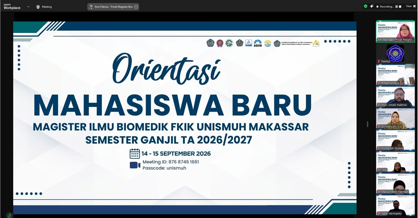 Welcoming New Students, FMHS Unismuh’s Master’s Program in Biomedical Sciences Holds Orientation for the 2026/2027 Academic Year